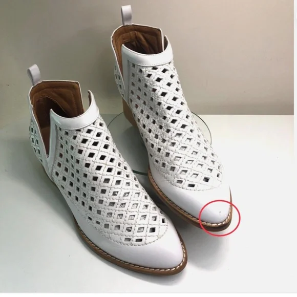 Jeffrey Campbell Cutout Taggart Booties | White Leather | - Picture 12 of 16